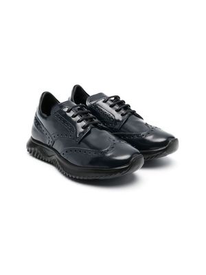 MONTELPARE TRADITION brogue-detail leather sneakers - Blue