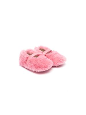 MONTELPARE TRADITION faux-fur touch-strap shoes - Pink