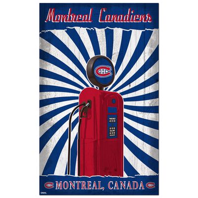 Montreal Canadiens 11'' x 19'' Retro Pump Location Sign