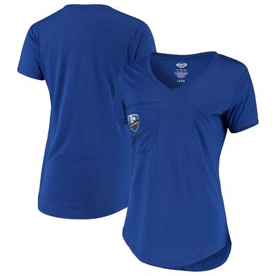 Montreal Impact Concepts Sport Women's Unwind Pocket V-Neck T-Shirt - Blue