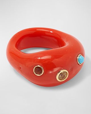 MONUMENT RING IN RED HOT, SIZE 7