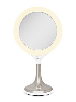 Mood Therapy Ring Light LED Lamp & Vanity Mirror - Satin Nickel - Satin Nickel