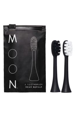 MOON 2-Pack Onyx Black Brush Head Replacements