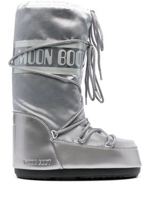 Moon Boot Icon Glance satin boots - Grey