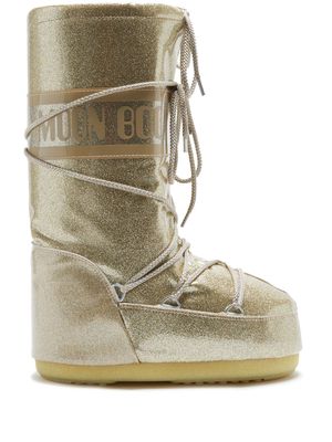 Moon Boot Icon Glitter snow boots - Gold