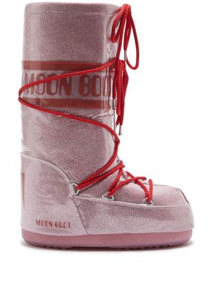 Moon Boot Icon Glitter snow boots - Pink