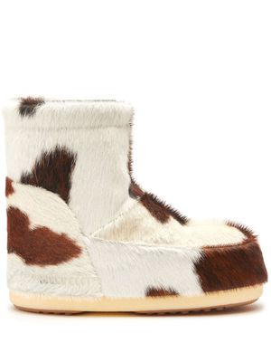 Moon Boot Icon Low cow-print boots - White
