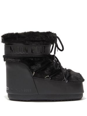 Moon Boot Icon Low faux-fur detail boots - Black