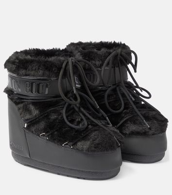 Moon Boot Icon Low faux fur-trimmed snow boots