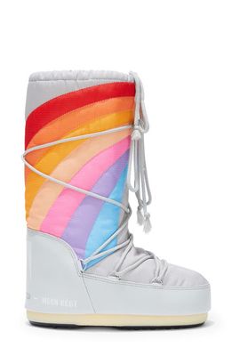 Moon Boot Icon Rainbow Waterproof Boot in Glacier/Blue-Red