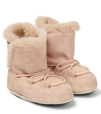 Moon Boot Kids Baby Crib suede snow boots
