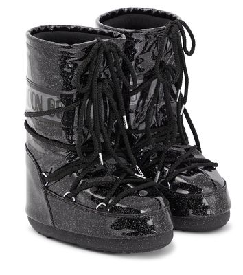 Moon Boot Kids Icon Glitter rubber snow boots