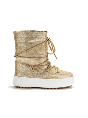 Moon Boot Kids Icon Junior glitter snow boots - Gold