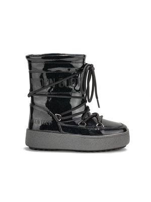 Moon Boot Kids Icon Junior patent snow boots - Black