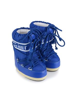Moon Boot Kids Icon logo-print snow boots - Blue