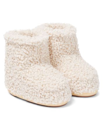 Moon Boot Kids Icon Low faux shearling snow boots