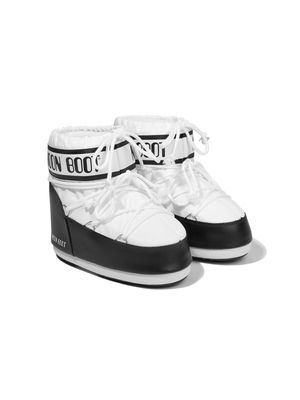 Moon Boot Kids Icon Low lace-up snow boots - White