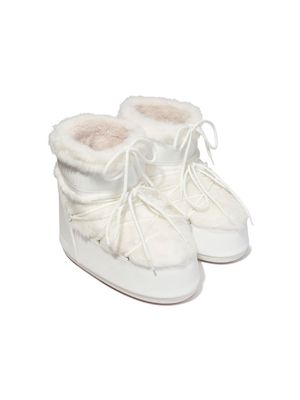Moon Boot Kids Icon Low logo-embossed boots - White