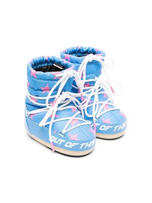 Moon Boot Kids Icon star-print boots - Blue