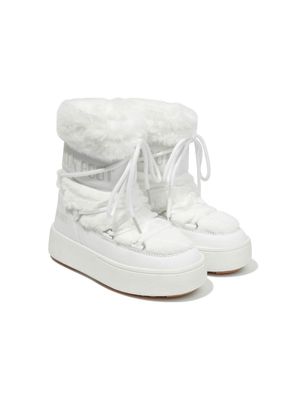 Moon Boot Kids Jtrack logo-print snow boots - White