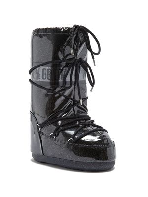 Moon Boot Kids logo-print glitter-detailing boots - Black