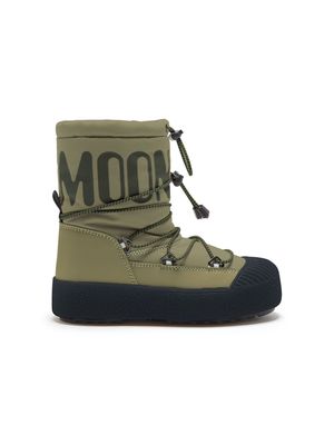 Moon Boot Kids logo-print lace-up snow boots - Green