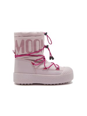Moon Boot Kids logo-print lace-up snow boots - Pink