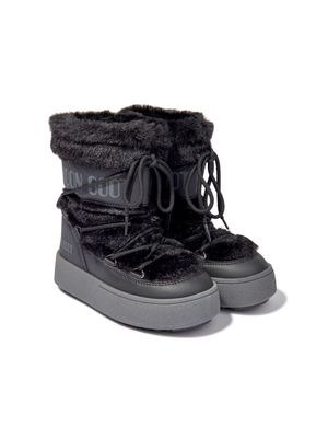 Moon Boot Kids Ltrack Tube faux-fur boots - Black