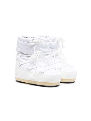 Moon Boot Kids padded lace-up ankle boots - White