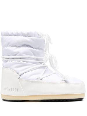 Moon Boot quilted logo-print ankle boots - White