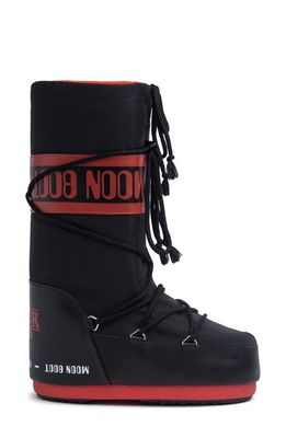 Moon Boot x 'Stranger Things' Upside Down Icon Moon Boot in Black /Red