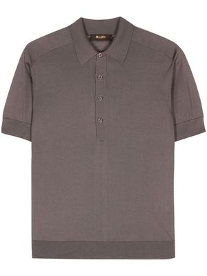 Moorer Acton silk polo shirt - Brown