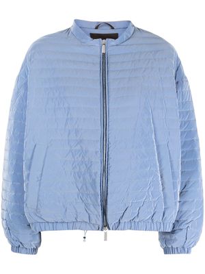 Moorer balloon-sleeve padded jacket - Blue