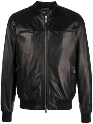 Moorer Blaise-PE leather jacket - Black