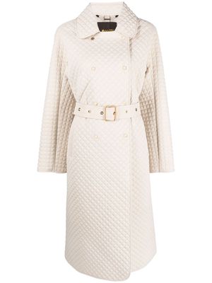 Moorer Bonnie double-breasted trench coat - White