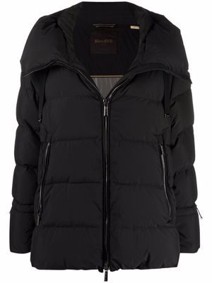 Moorer boudin-quilted down-filled padded jacket - Black
