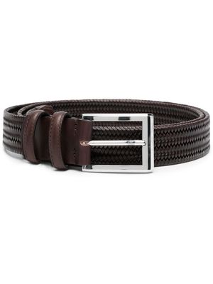 Moorer braided buckled belt - Brown