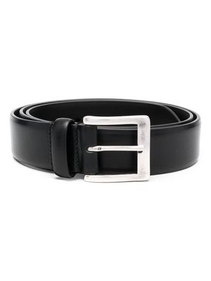 Moorer buckle-fastening leather belt - Black