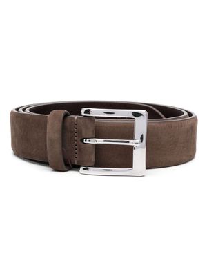 Moorer buckle-fastening leather belt - Brown