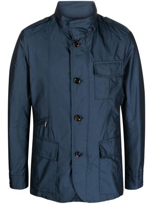 Moorer button-fastening military jacket - Blue