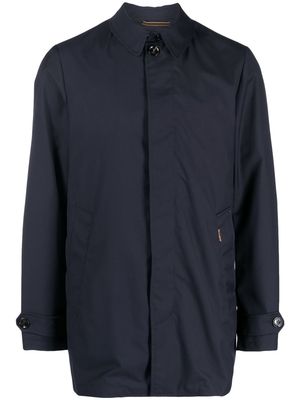 Moorer button-front shirt jacket - Blue