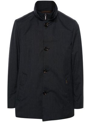 Moorer buttoned zipped jacket - Blue