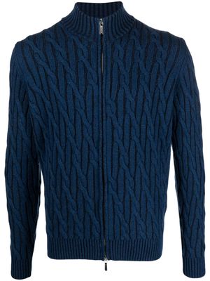 Moorer cable-knit wool-blend cardigan - Grey