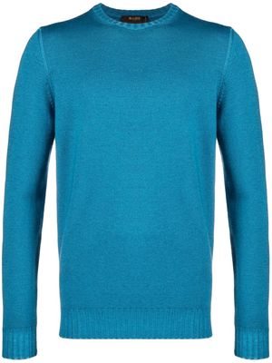 Moorer crew neck pullover jumper - Blue