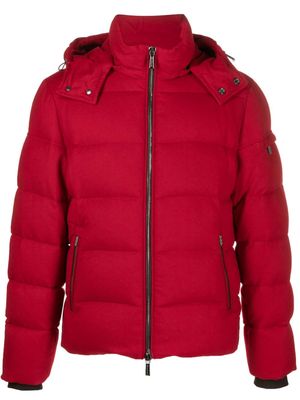 Moorer detachable-hood padded jacket - Red