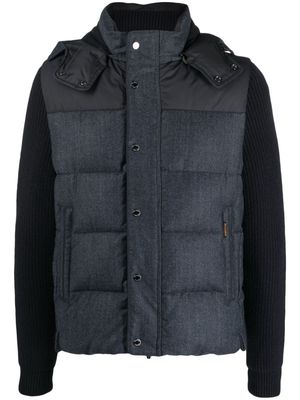 Moorer detachable-sleeve padded jacket - Blue