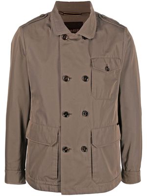 Moorer double-breasted field jacket - Brown