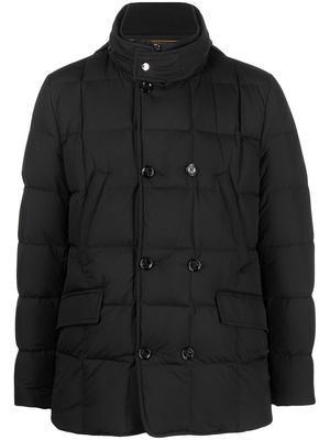 Moorer double-breasted padded coat - Black