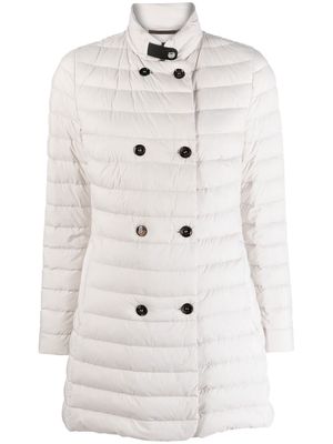 Moorer double-breasted puffer coat - White