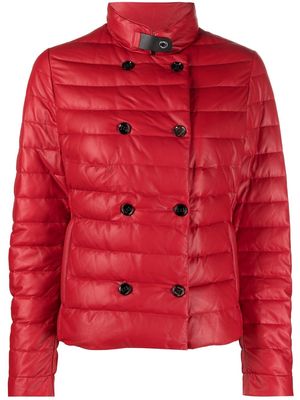 Moorer double-breasted puffer jacket - Red